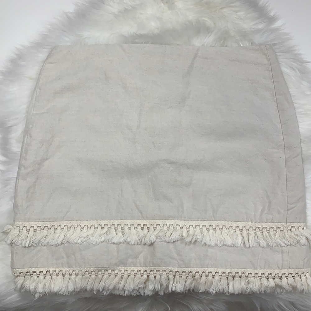 LOFT Khaki Tassel Skirt Size 6